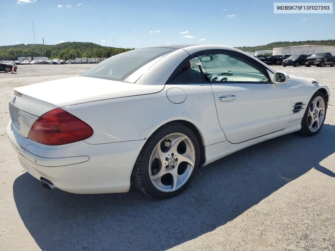 2003 Mercedes-Benz Sl 500R VIN: WDBSK75F13F027393 Lot: 69291004