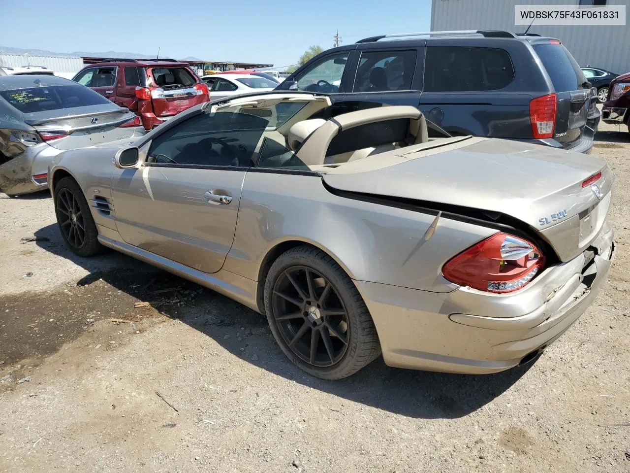 2003 Mercedes-Benz Sl 500R VIN: WDBSK75F43F061831 Lot: 71050334