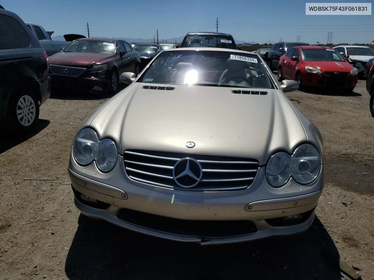 2003 Mercedes-Benz Sl 500R VIN: WDBSK75F43F061831 Lot: 71050334