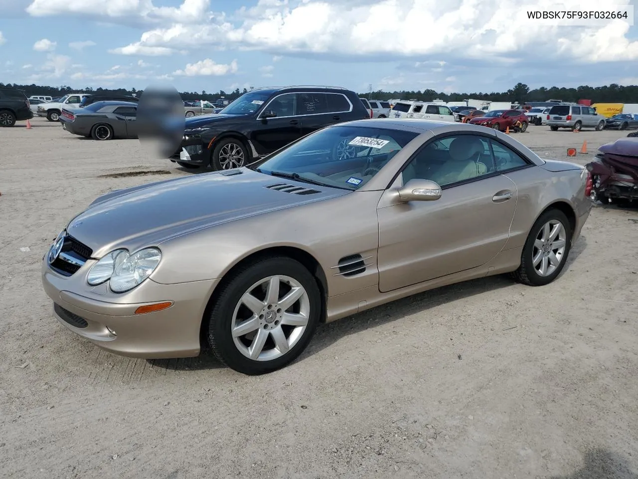 2003 Mercedes-Benz Sl 500R VIN: WDBSK75F93F032664 Lot: 73053254