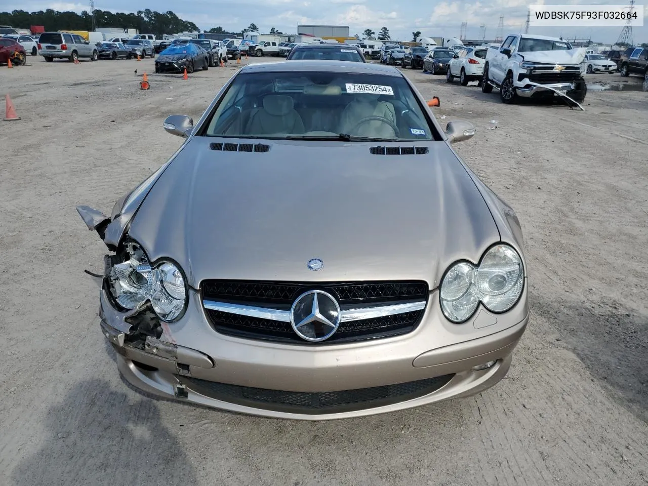 2003 Mercedes-Benz Sl 500R VIN: WDBSK75F93F032664 Lot: 73053254