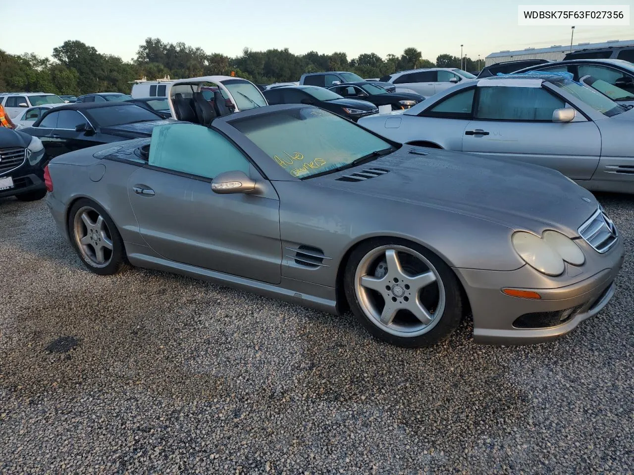 2003 Mercedes-Benz Sl 500R VIN: WDBSK75F63F027356 Lot: 73749074