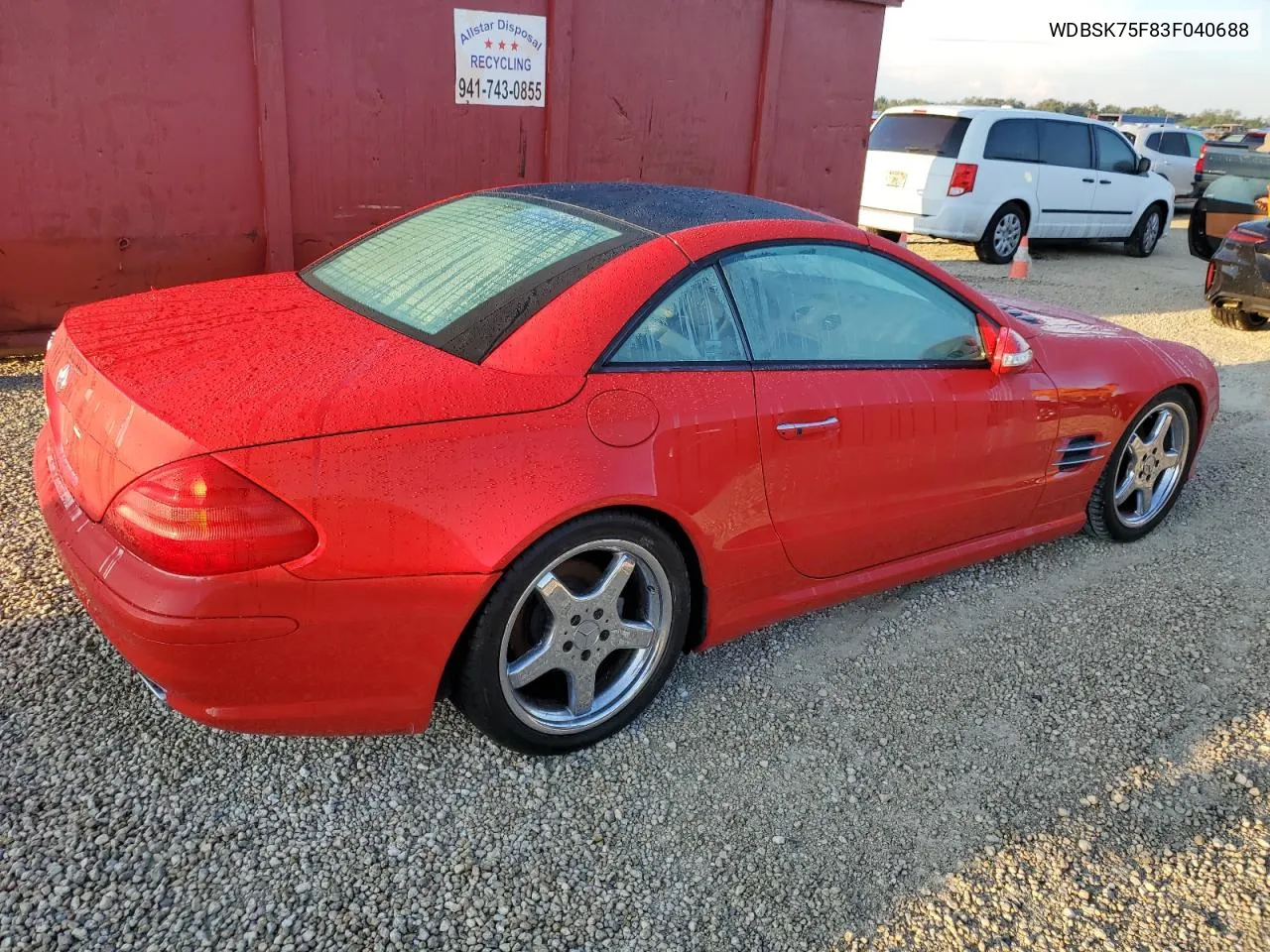 2003 Mercedes-Benz Sl 500R VIN: WDBSK75F83F040688 Lot: 74318394