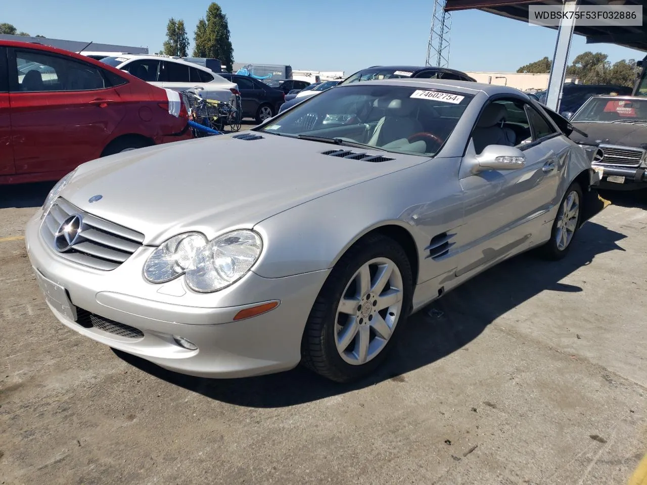 2003 Mercedes-Benz Sl 500R VIN: WDBSK75F53F032886 Lot: 74602754