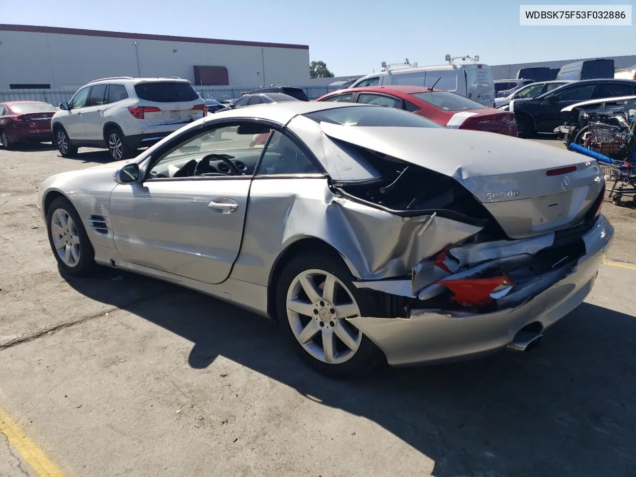 2003 Mercedes-Benz Sl 500R VIN: WDBSK75F53F032886 Lot: 74602754