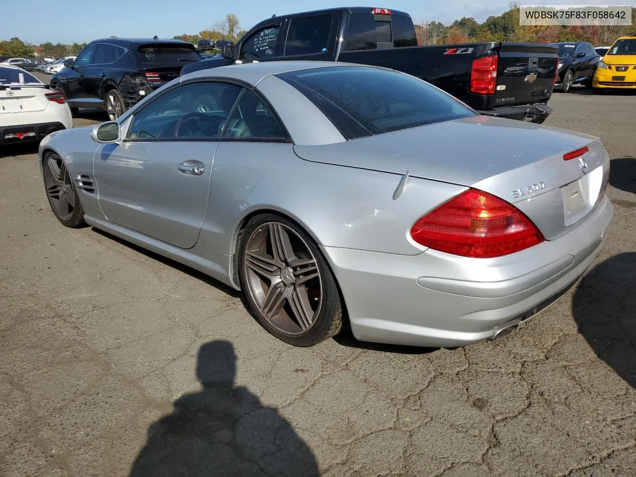 2003 Mercedes-Benz Sl 500R VIN: WDBSK75F83F058642 Lot: 74756584