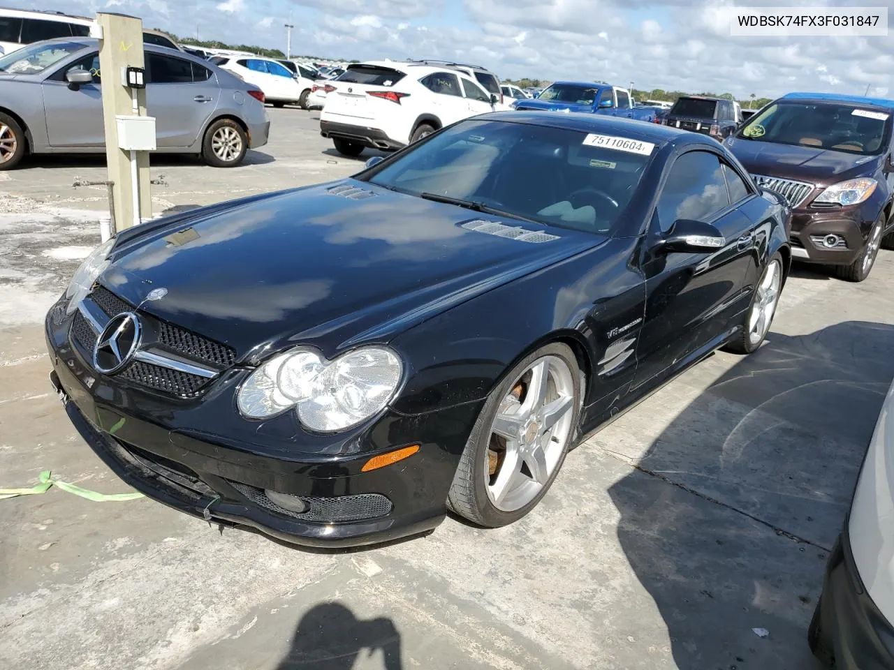 2003 Mercedes-Benz Sl 55 Amg VIN: WDBSK74FX3F031847 Lot: 75110604