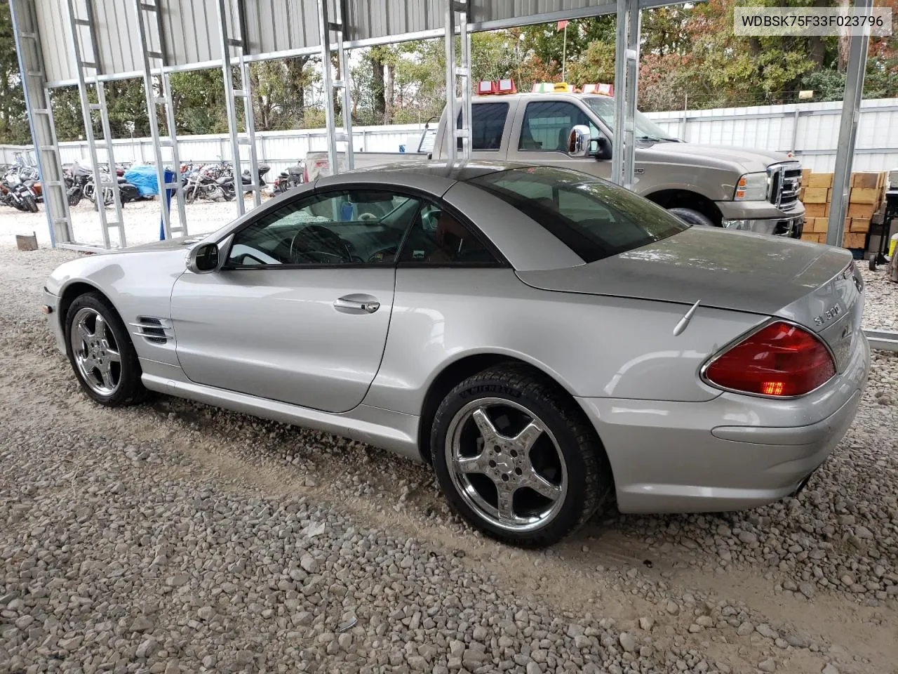 2003 Mercedes-Benz Sl 500R VIN: WDBSK75F33F023796 Lot: 76244934