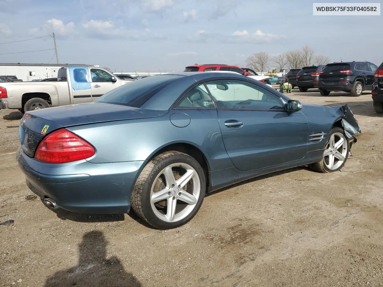 2003 Mercedes-Benz Sl 500R VIN: WDBSK75F33F040582 Lot: 78274494