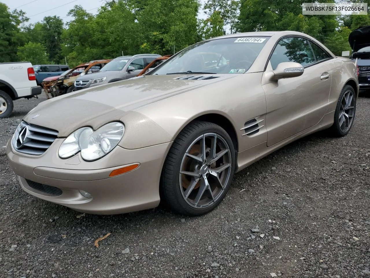 2003 Mercedes-Benz Sl 500R VIN: WDBSK75F13F026664 Lot: 78388494