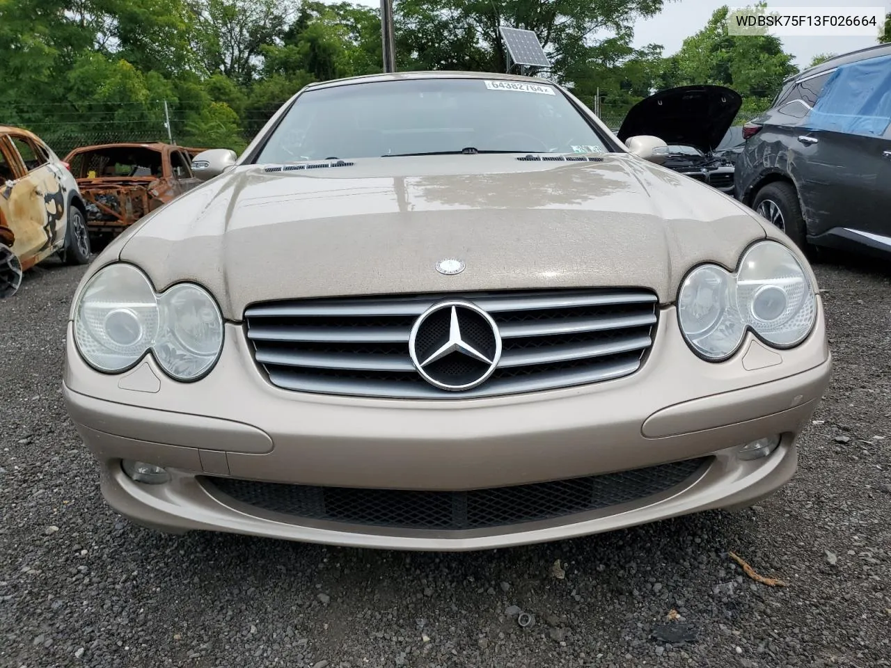 2003 Mercedes-Benz Sl 500R VIN: WDBSK75F13F026664 Lot: 78388494