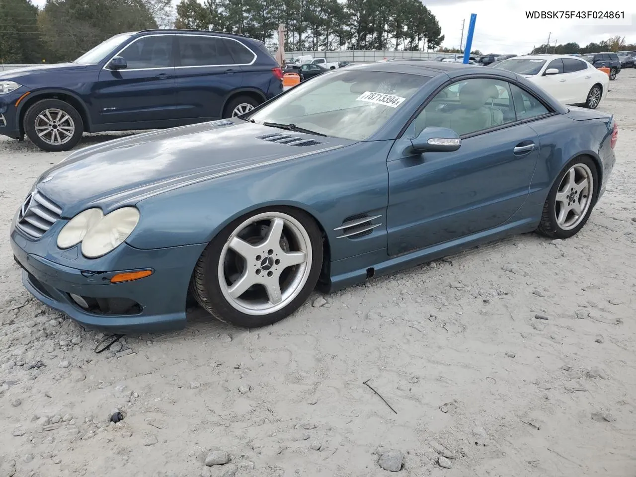 2003 Mercedes-Benz Sl 500R VIN: WDBSK75F43F024861 Lot: 78713394