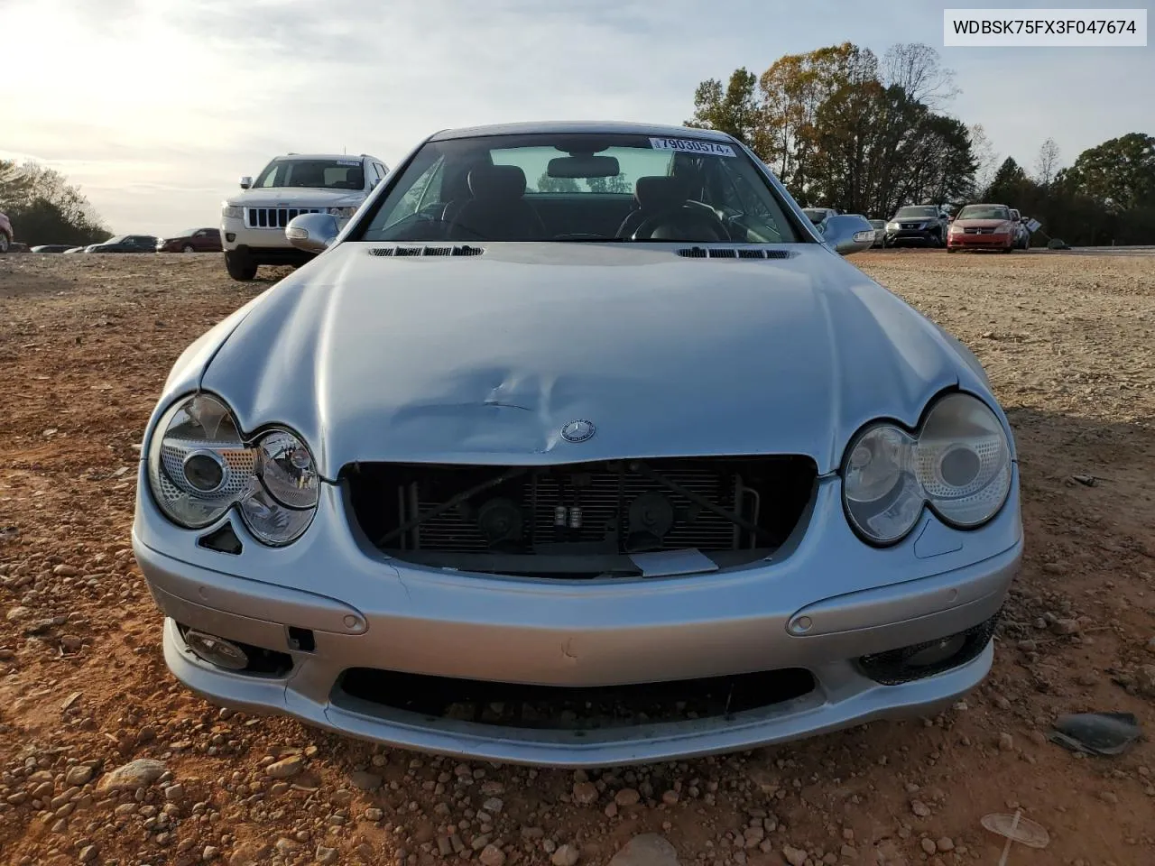 2003 Mercedes-Benz Sl 500R VIN: WDBSK75FX3F047674 Lot: 79030574