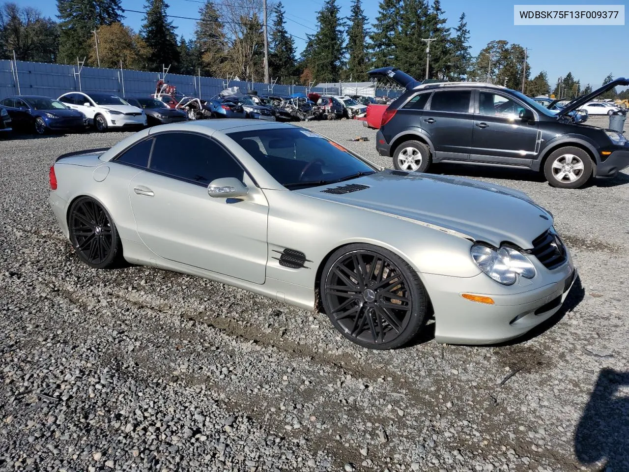 2003 Mercedes-Benz Sl 500R VIN: WDBSK75F13F009377 Lot: 79297904