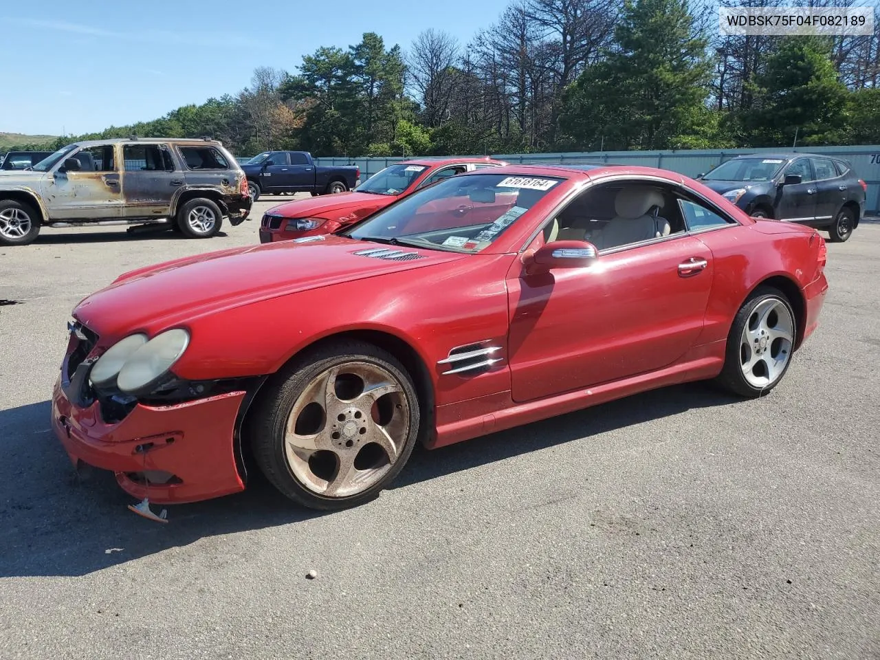 2004 Mercedes-Benz Sl 500 VIN: WDBSK75F04F082189 Lot: 61618164