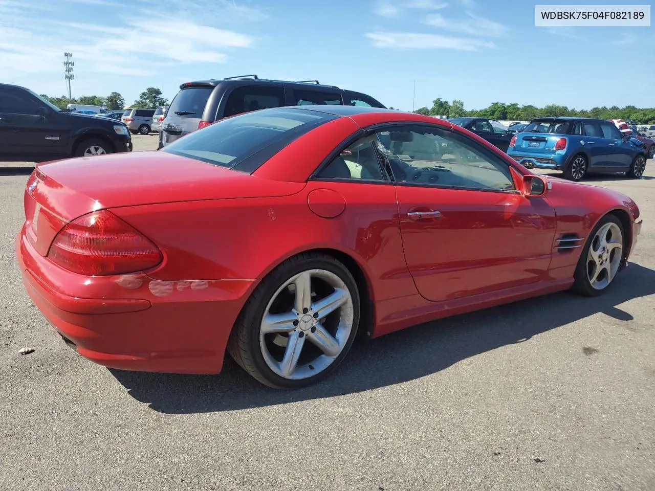 2004 Mercedes-Benz Sl 500 VIN: WDBSK75F04F082189 Lot: 61618164