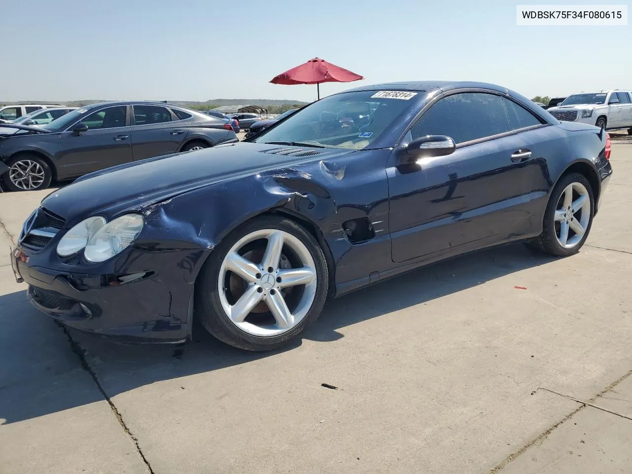 2004 Mercedes-Benz Sl 500 VIN: WDBSK75F34F080615 Lot: 71678314