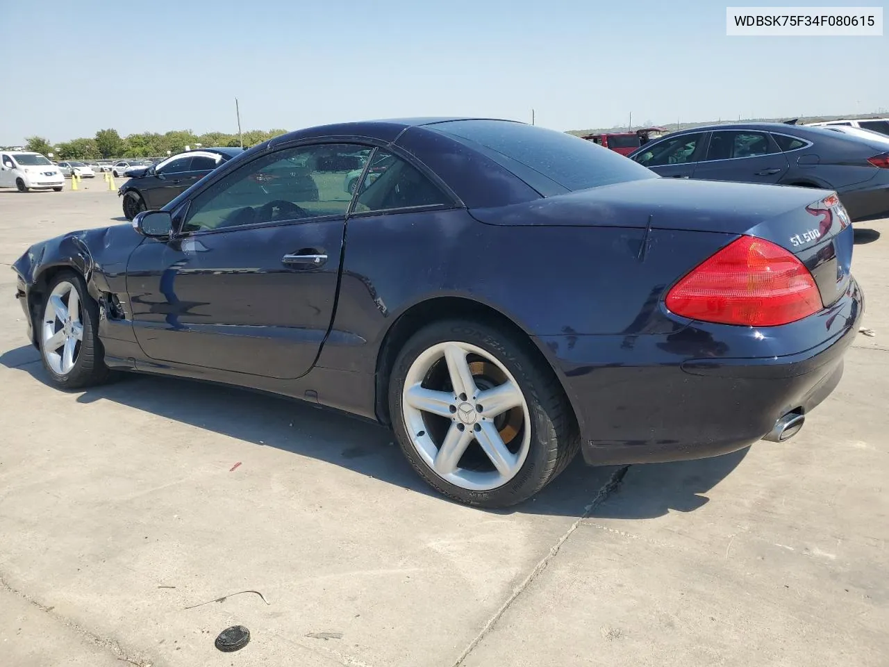 2004 Mercedes-Benz Sl 500 VIN: WDBSK75F34F080615 Lot: 71678314