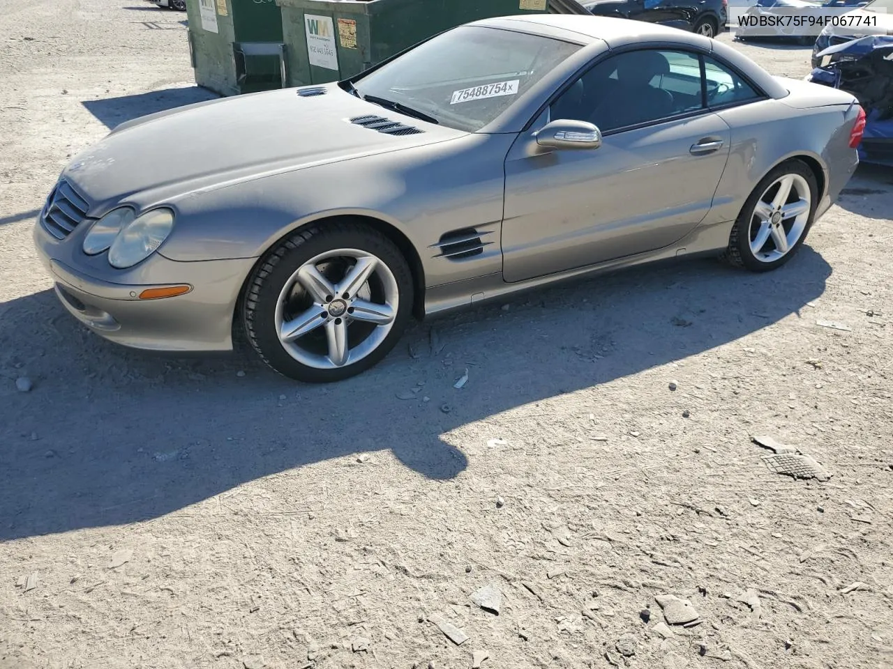 2004 Mercedes-Benz Sl 500 VIN: WDBSK75F94F067741 Lot: 75488754