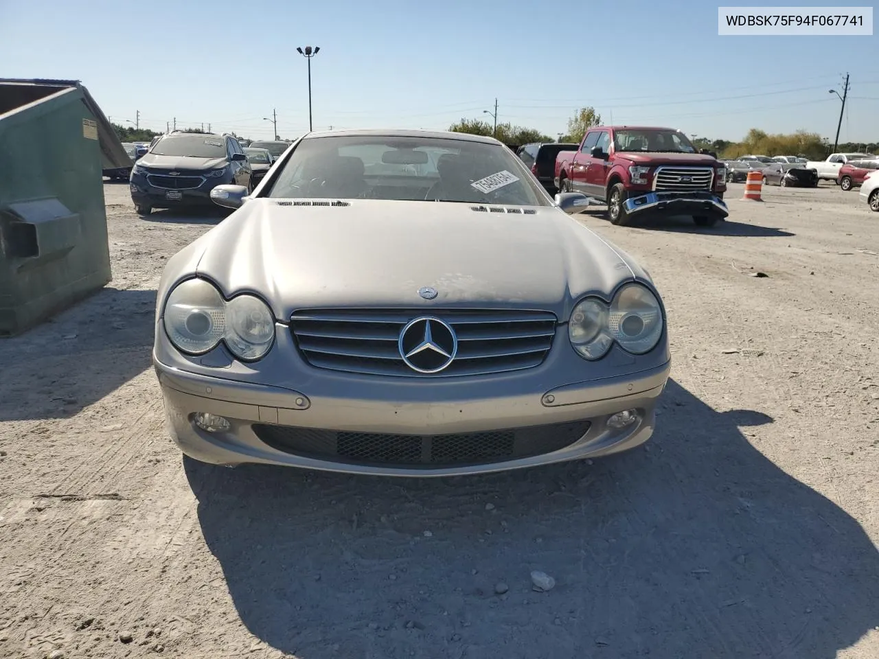 2004 Mercedes-Benz Sl 500 VIN: WDBSK75F94F067741 Lot: 75488754