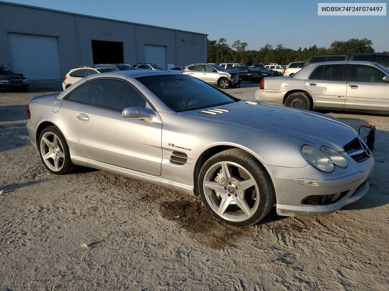 2004 Mercedes-Benz Sl 55 Amg VIN: WDBSK74F24F074497 Lot: 75643484