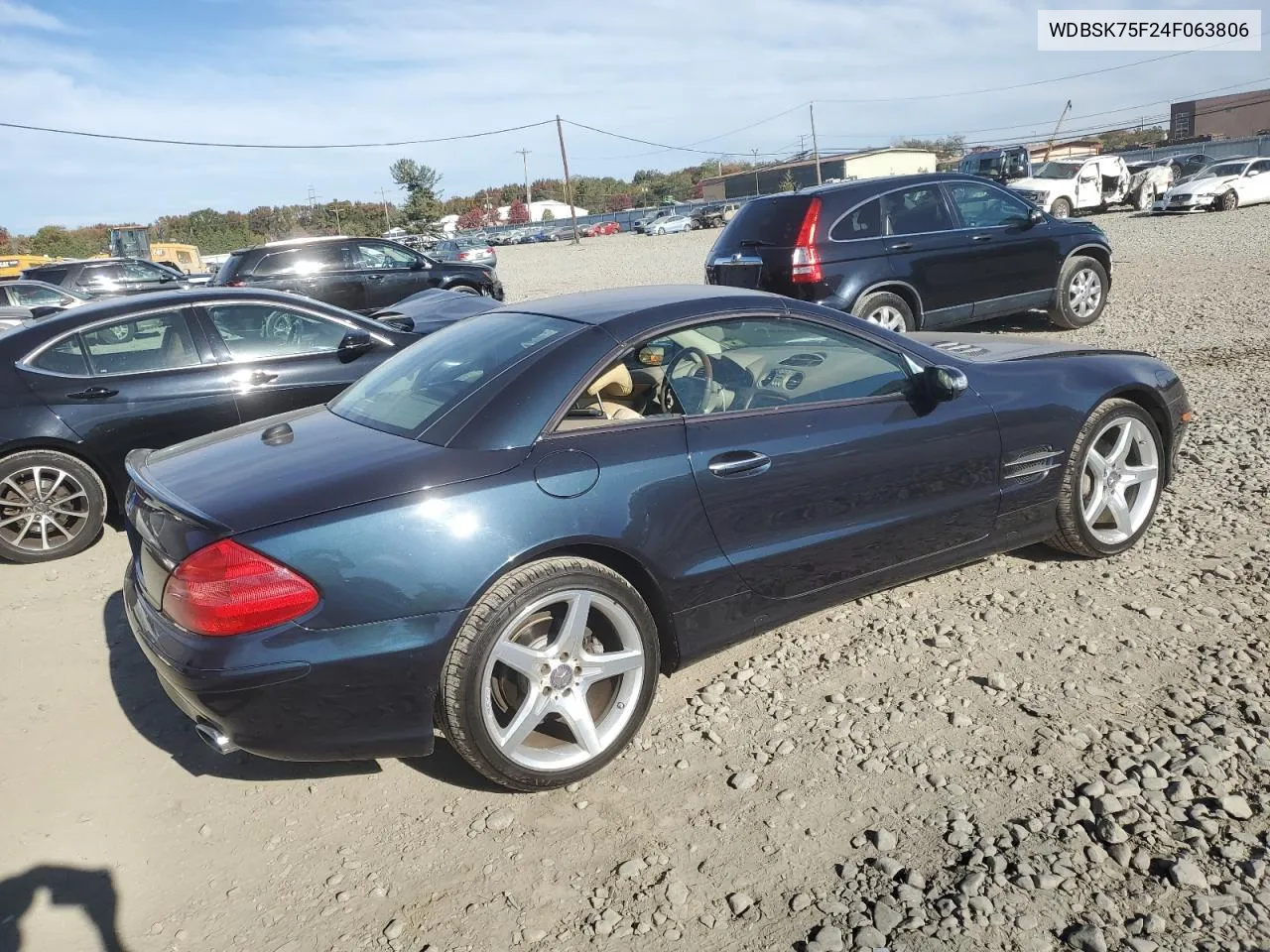 2004 Mercedes-Benz Sl 500 VIN: WDBSK75F24F063806 Lot: 75820494