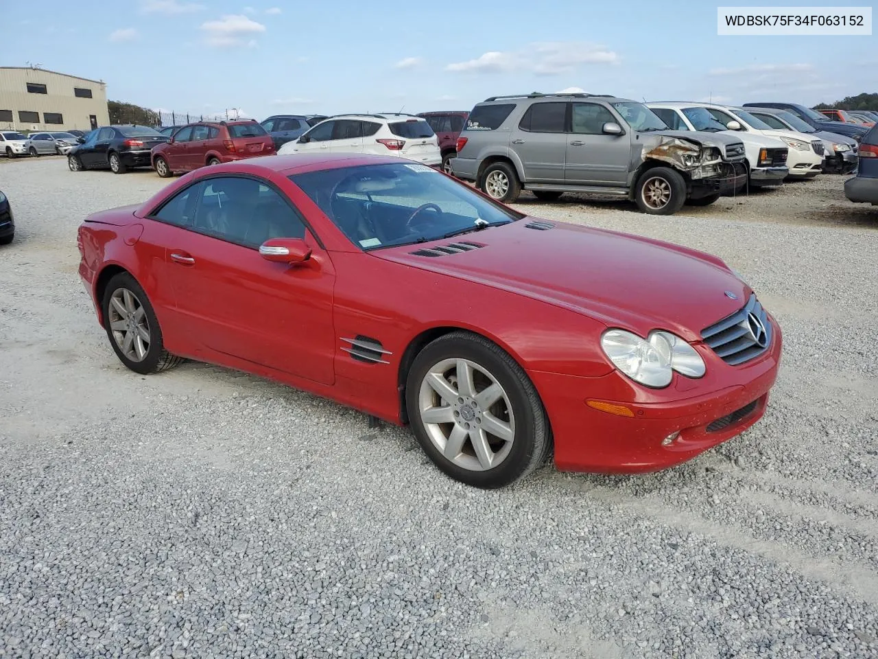 2004 Mercedes-Benz Sl 500 VIN: WDBSK75F34F063152 Lot: 76392184