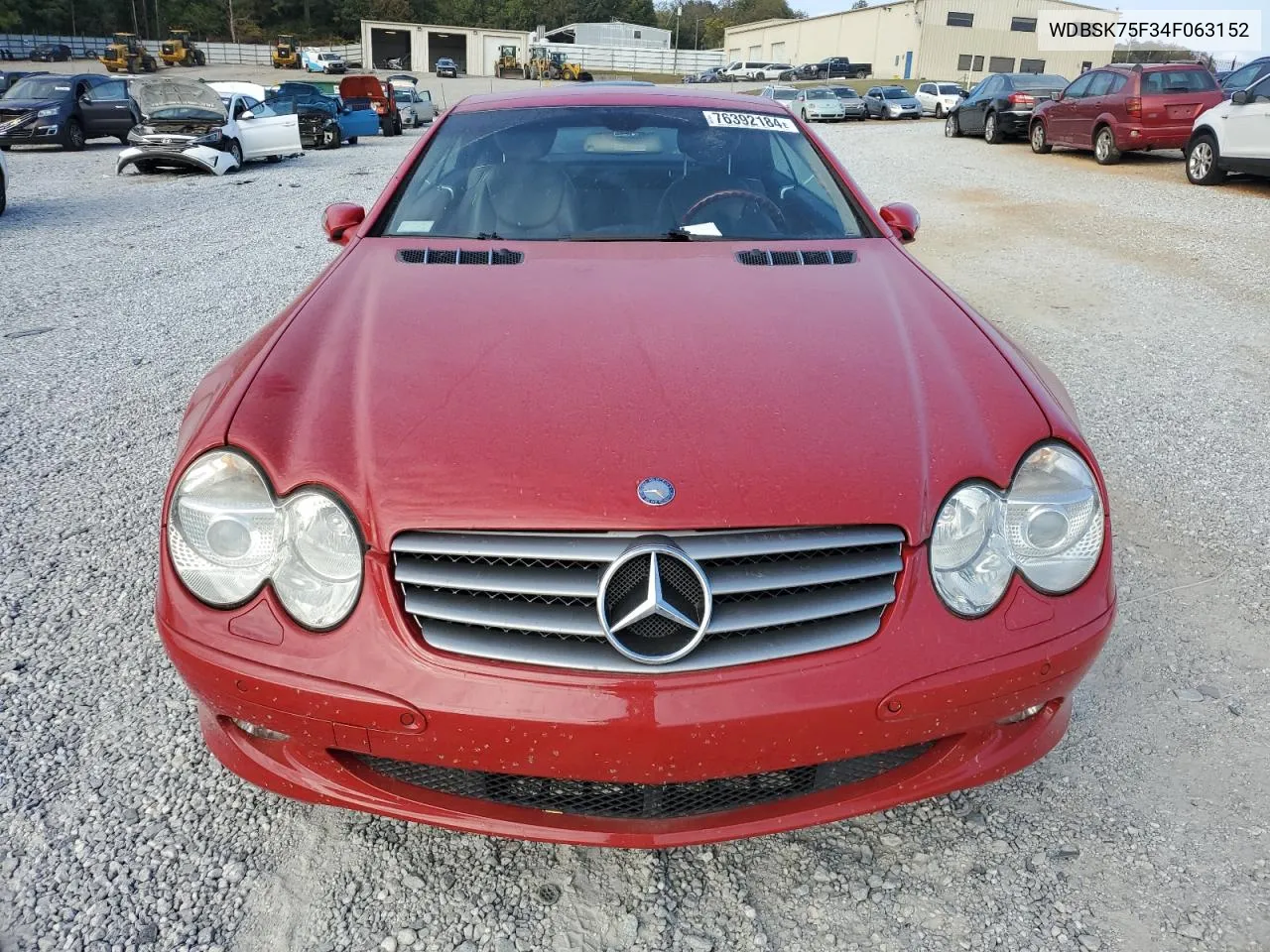 2004 Mercedes-Benz Sl 500 VIN: WDBSK75F34F063152 Lot: 76392184