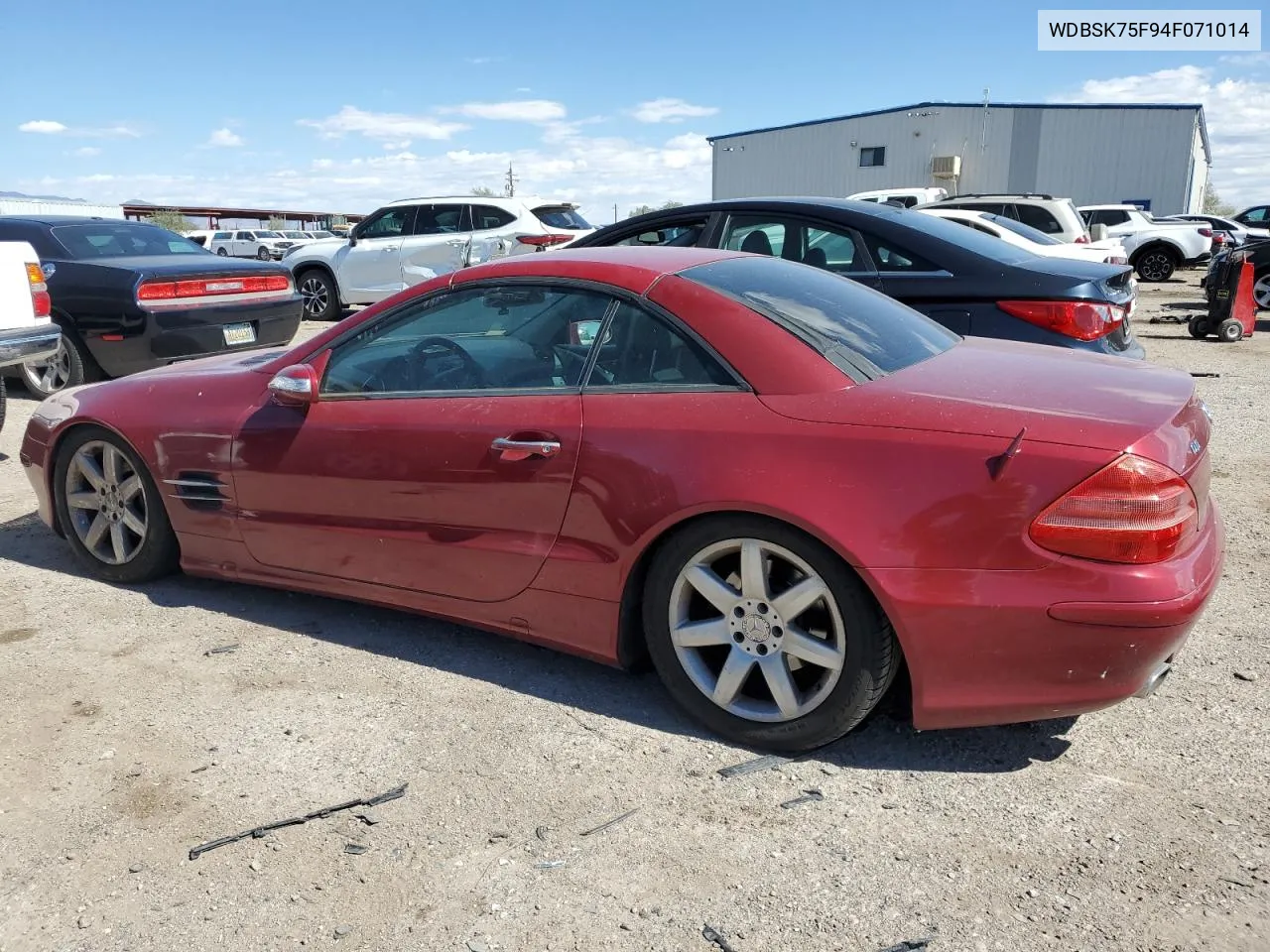 2004 Mercedes-Benz Sl 500 VIN: WDBSK75F94F071014 Lot: 76405944