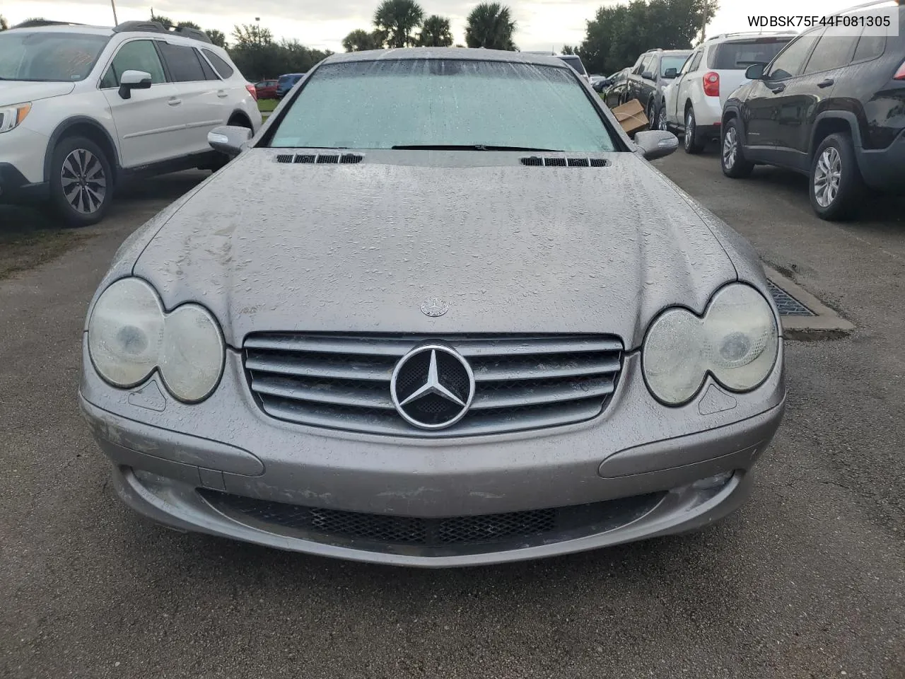 2004 Mercedes-Benz Sl 500 VIN: WDBSK75F44F081305 Lot: 76615384