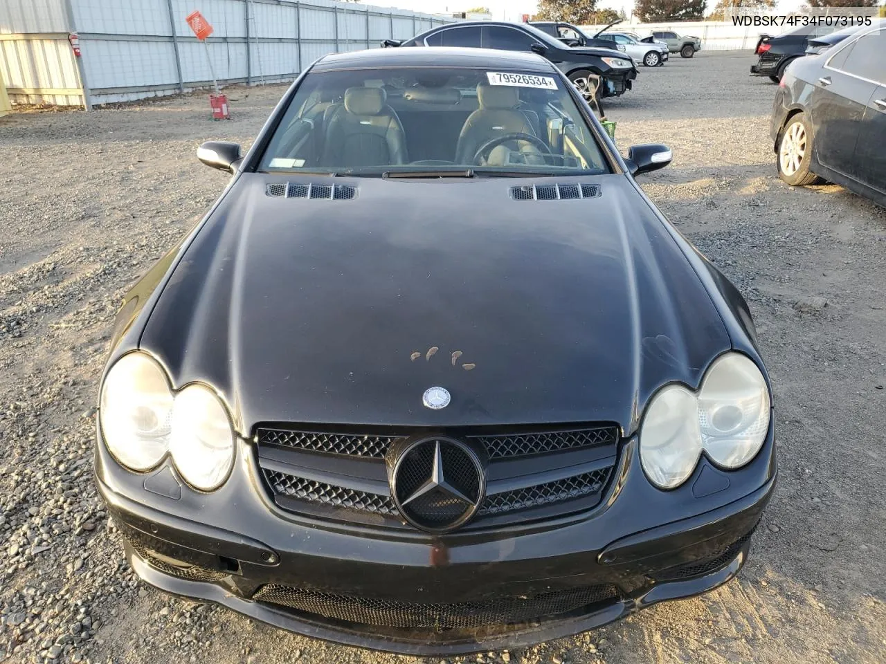 2004 Mercedes-Benz Sl 55 Amg VIN: WDBSK74F34F073195 Lot: 79526534