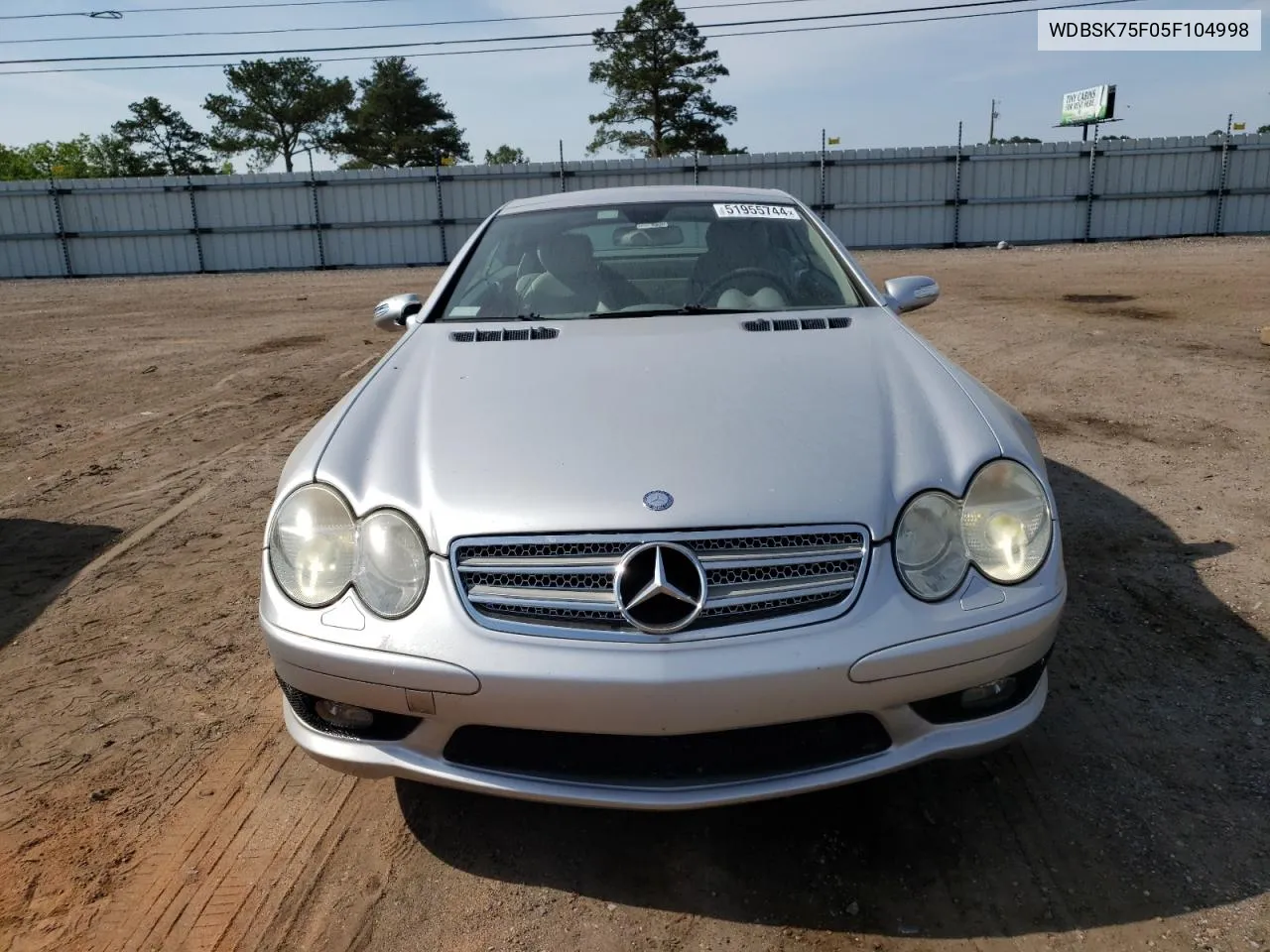 2005 Mercedes-Benz Sl 500 VIN: WDBSK75F05F104998 Lot: 51955744