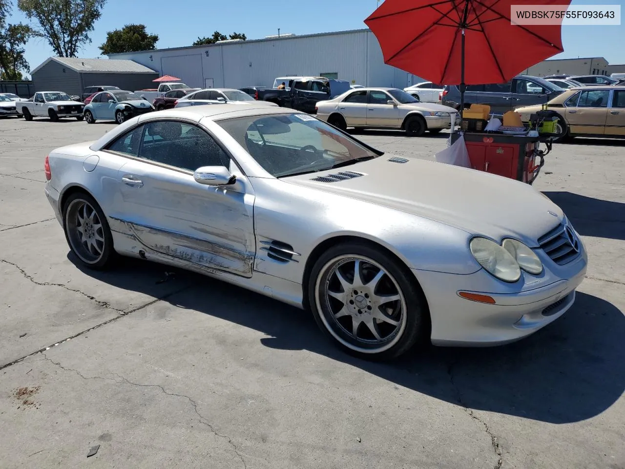 2005 Mercedes-Benz Sl 500 VIN: WDBSK75F55F093643 Lot: 69458274