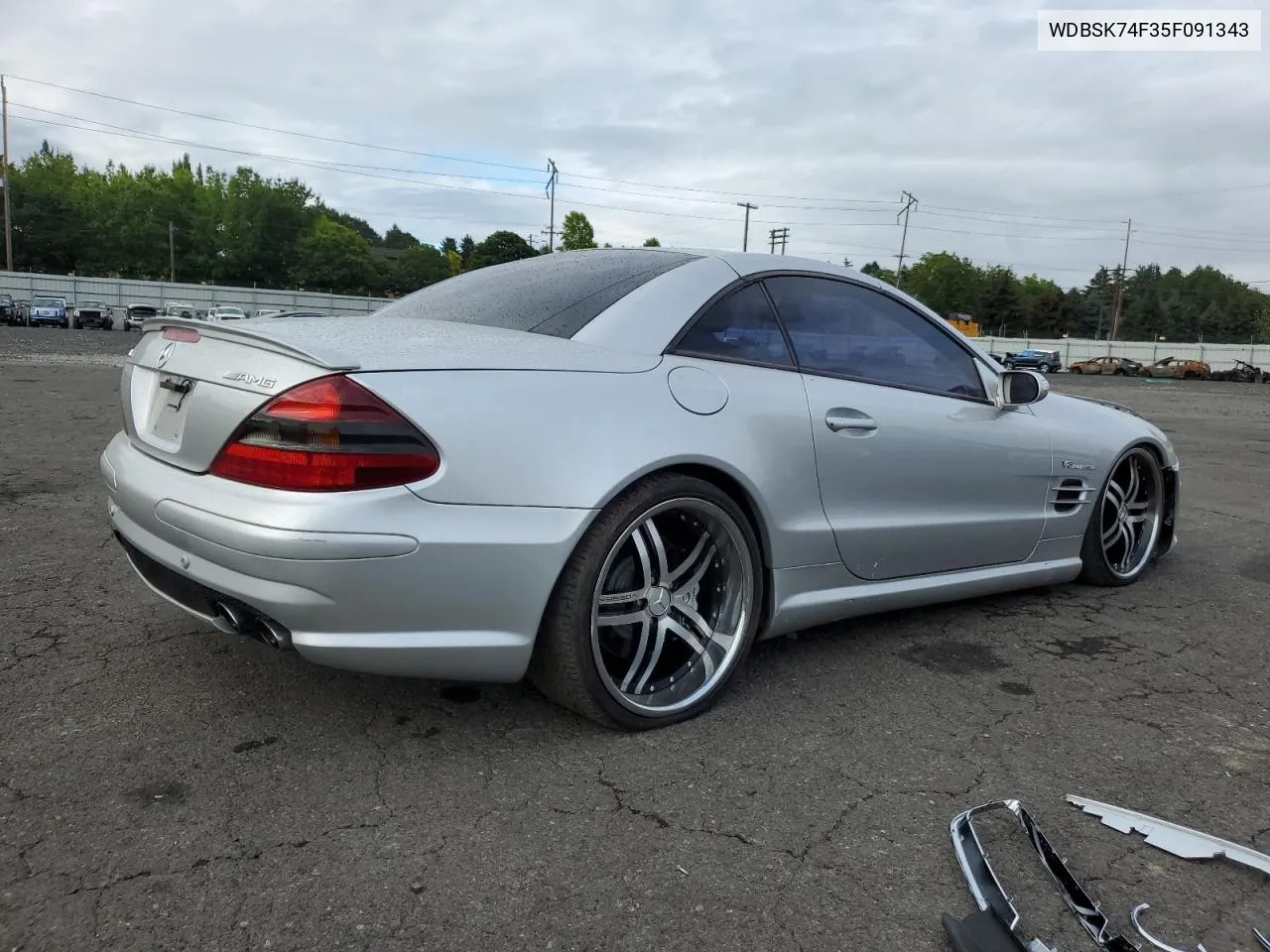 2005 Mercedes-Benz Sl 55 Amg VIN: WDBSK74F35F091343 Lot: 70693174