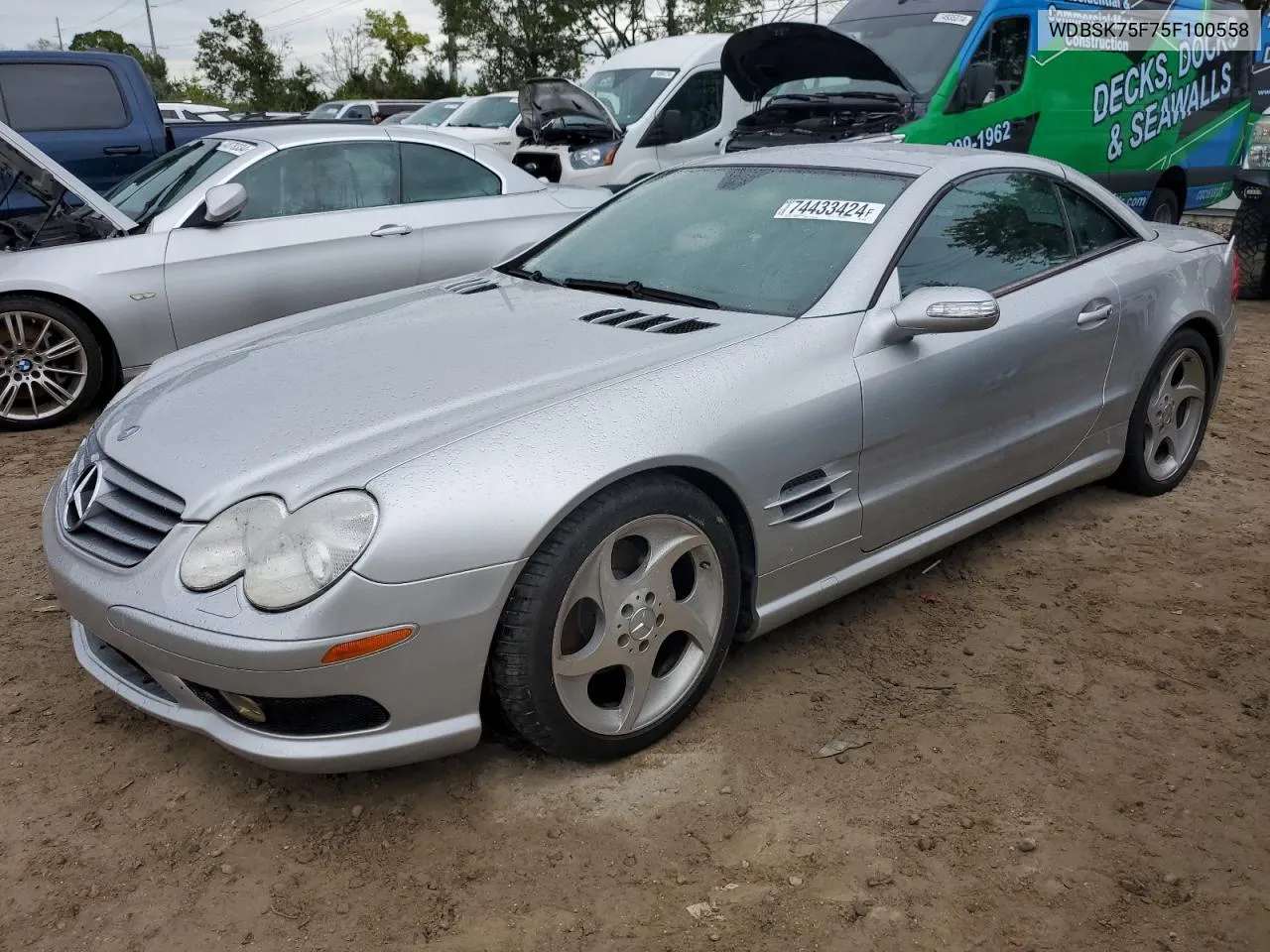 2005 Mercedes-Benz Sl 500 VIN: WDBSK75F75F100558 Lot: 74433424