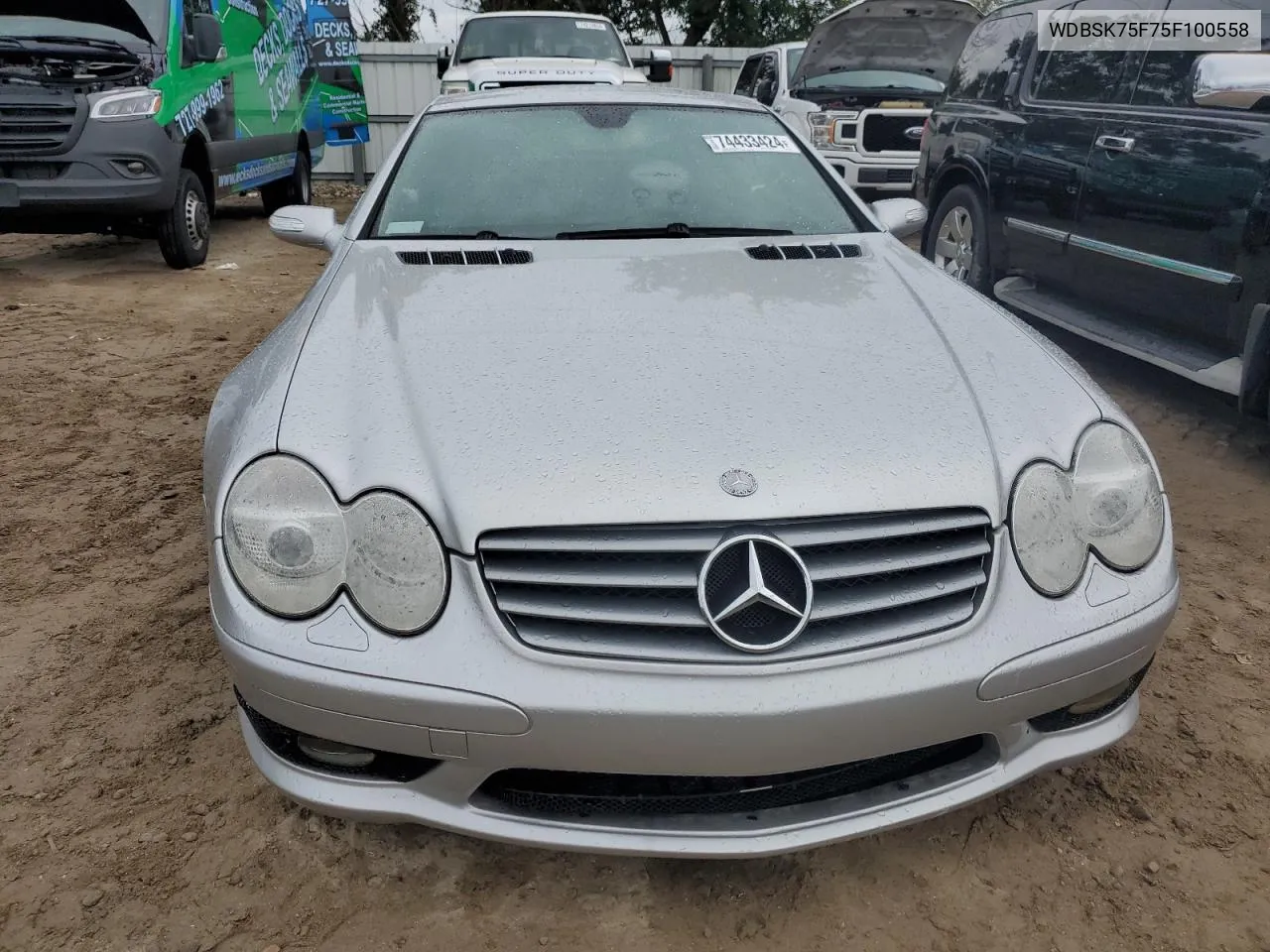 2005 Mercedes-Benz Sl 500 VIN: WDBSK75F75F100558 Lot: 74433424