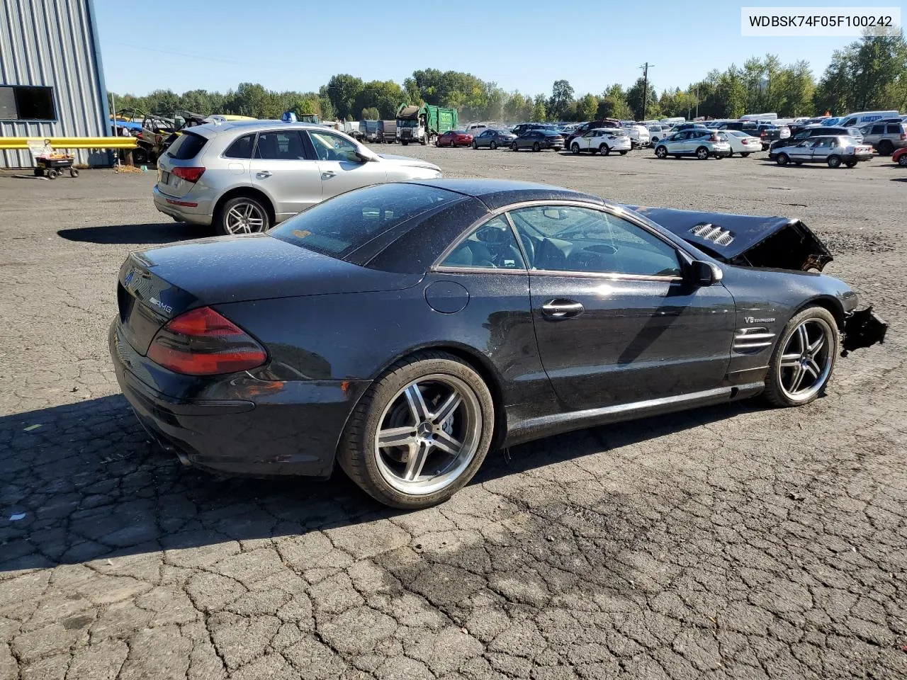 2005 Mercedes-Benz Sl 55 Amg VIN: WDBSK74F05F100242 Lot: 74616454