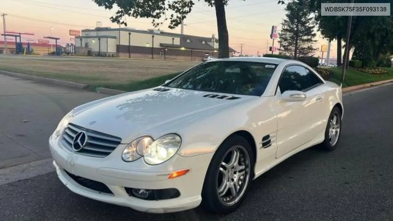 2005 Mercedes-Benz Sl 500 VIN: WDBSK75F35F093138 Lot: 77275294