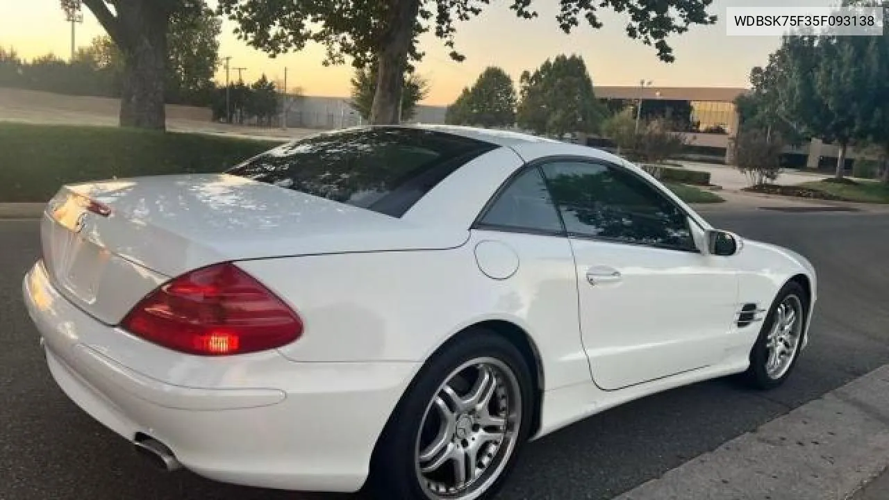 2005 Mercedes-Benz Sl 500 VIN: WDBSK75F35F093138 Lot: 77275294