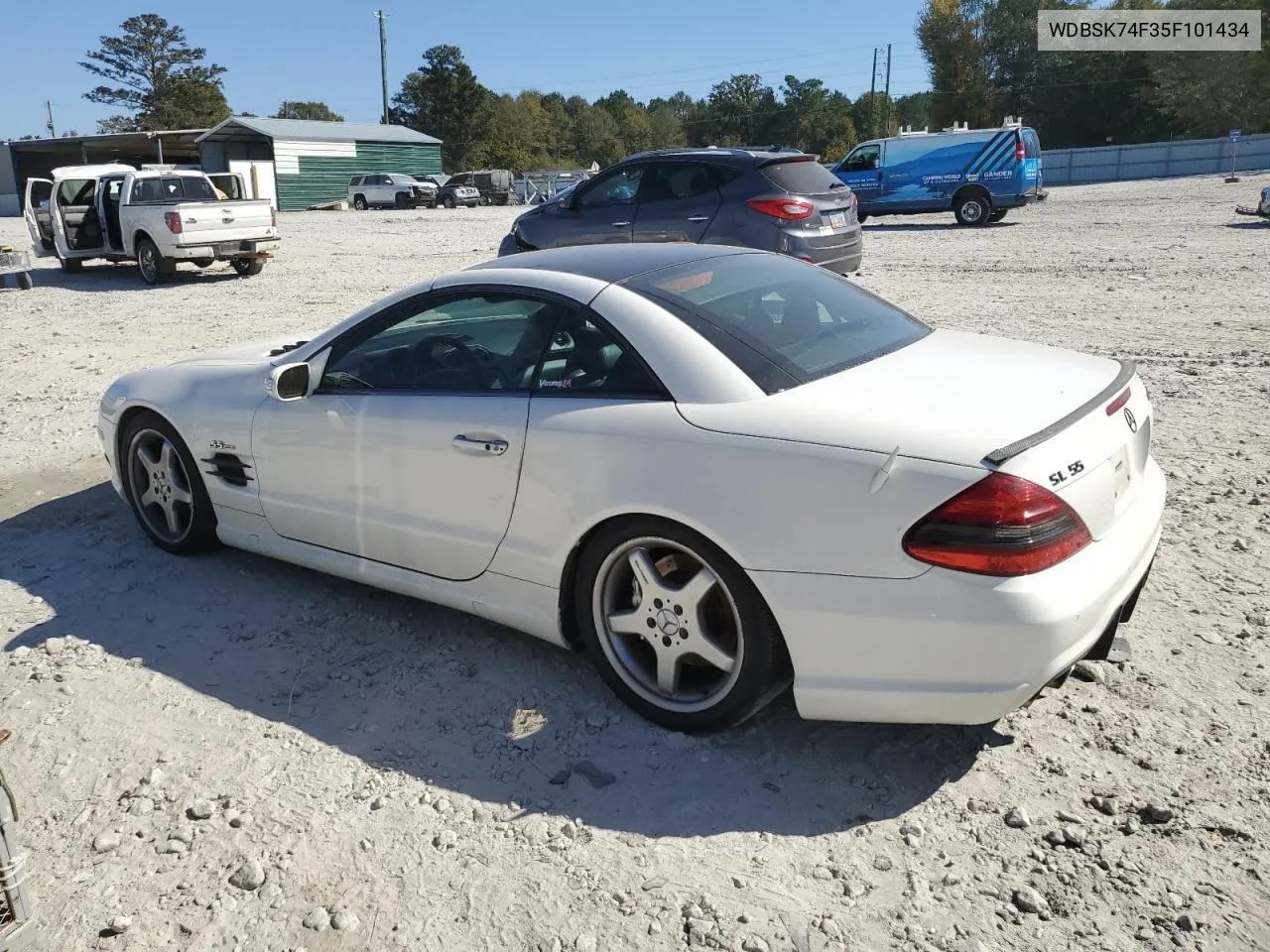 2005 Mercedes-Benz Sl 55 Amg VIN: WDBSK74F35F101434 Lot: 77668344