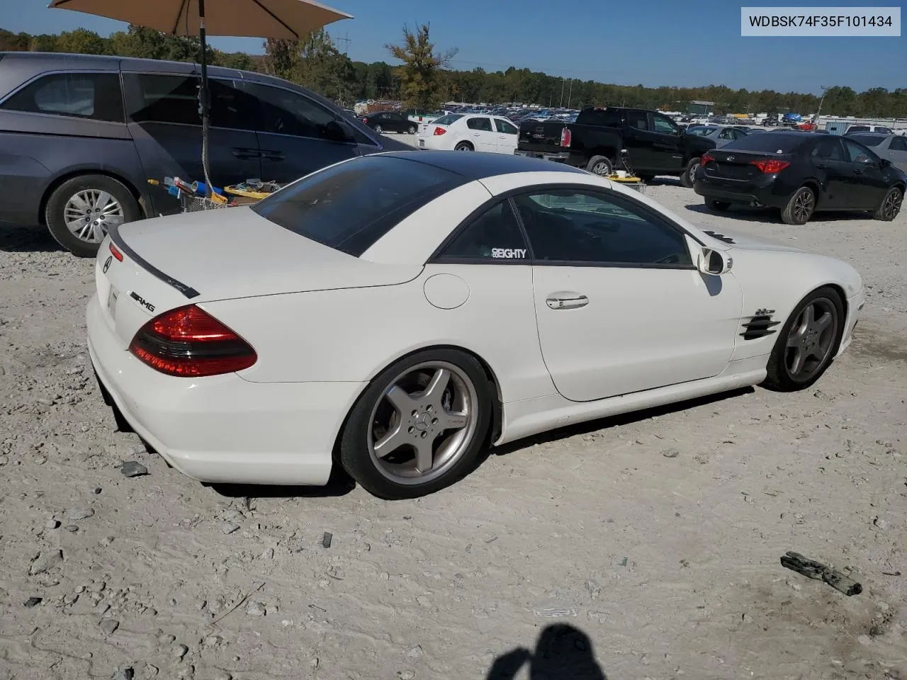 2005 Mercedes-Benz Sl 55 Amg VIN: WDBSK74F35F101434 Lot: 77668344