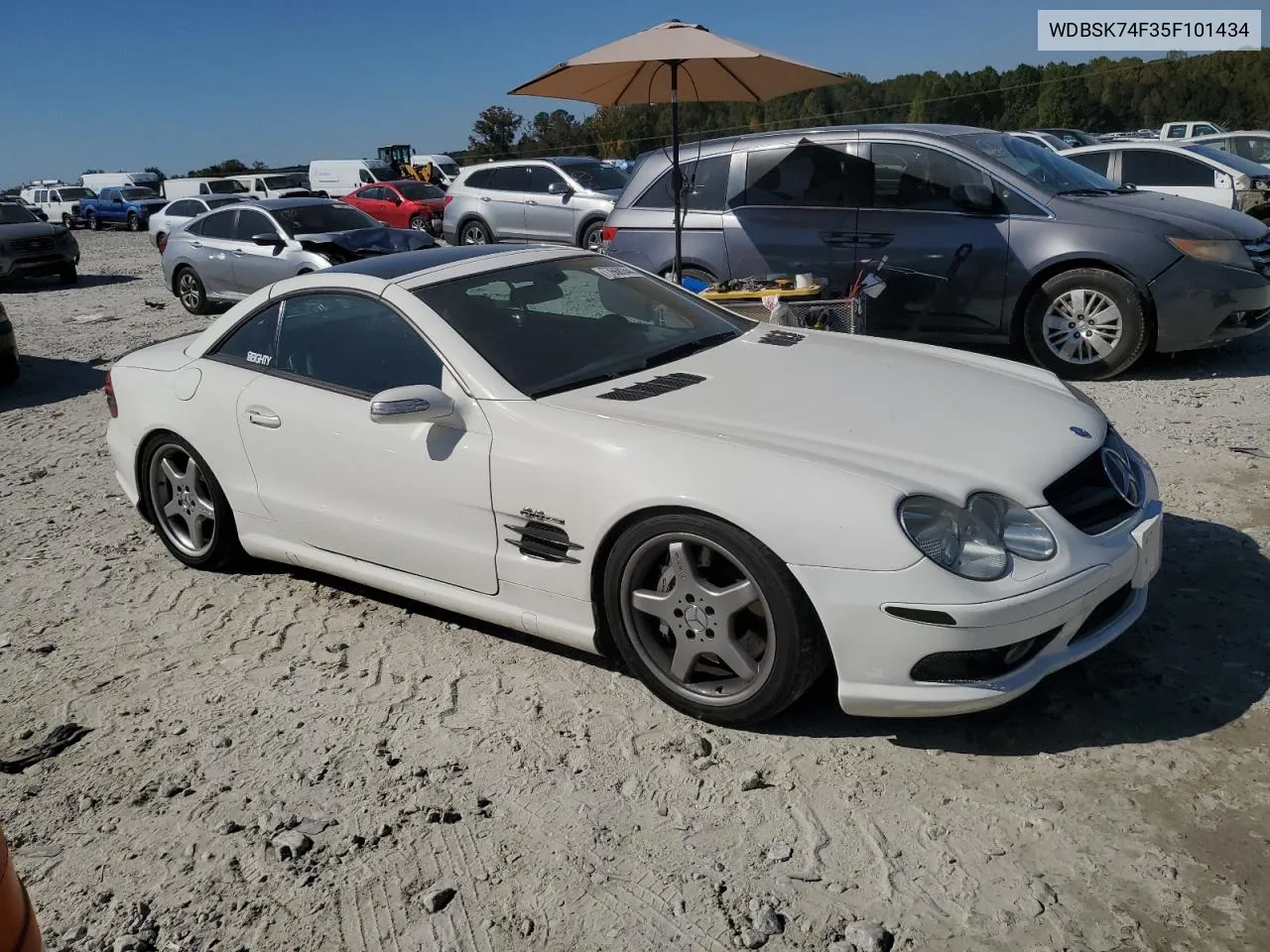 2005 Mercedes-Benz Sl 55 Amg VIN: WDBSK74F35F101434 Lot: 77668344