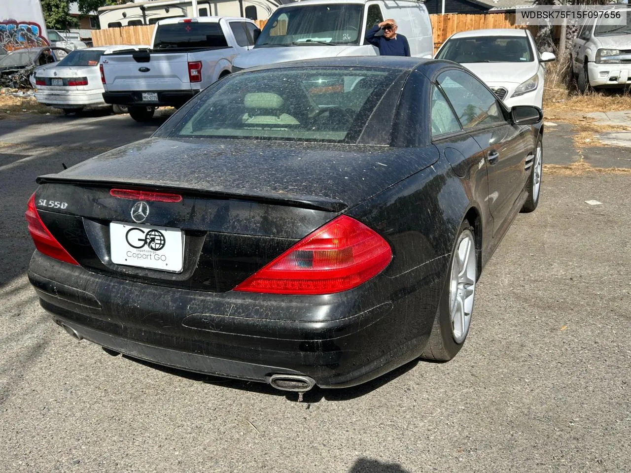 2005 Mercedes-Benz Sl 500 VIN: WDBSK75F15F097656 Lot: 78961394