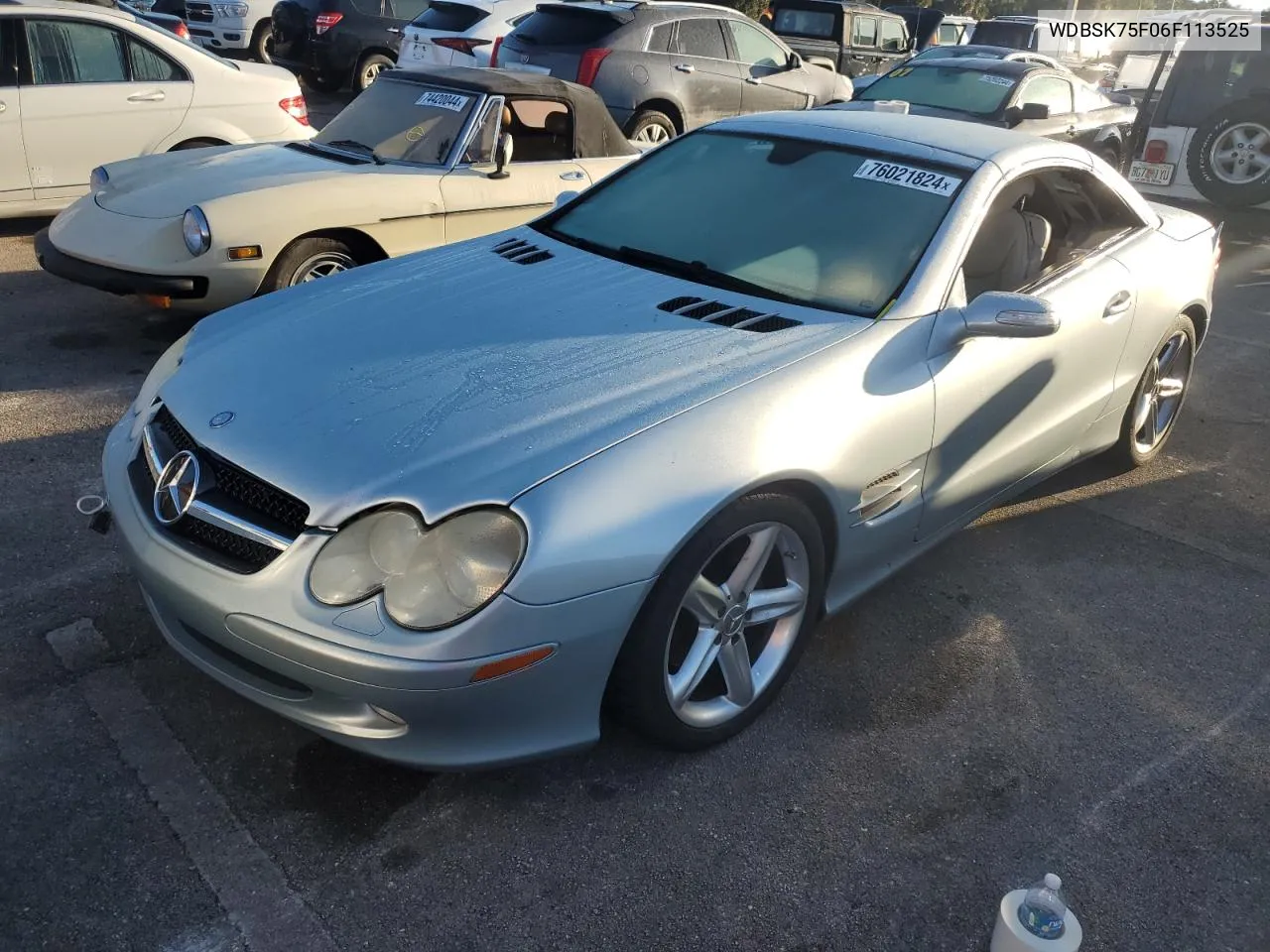 2006 Mercedes-Benz Sl 500 VIN: WDBSK75F06F113525 Lot: 76021824