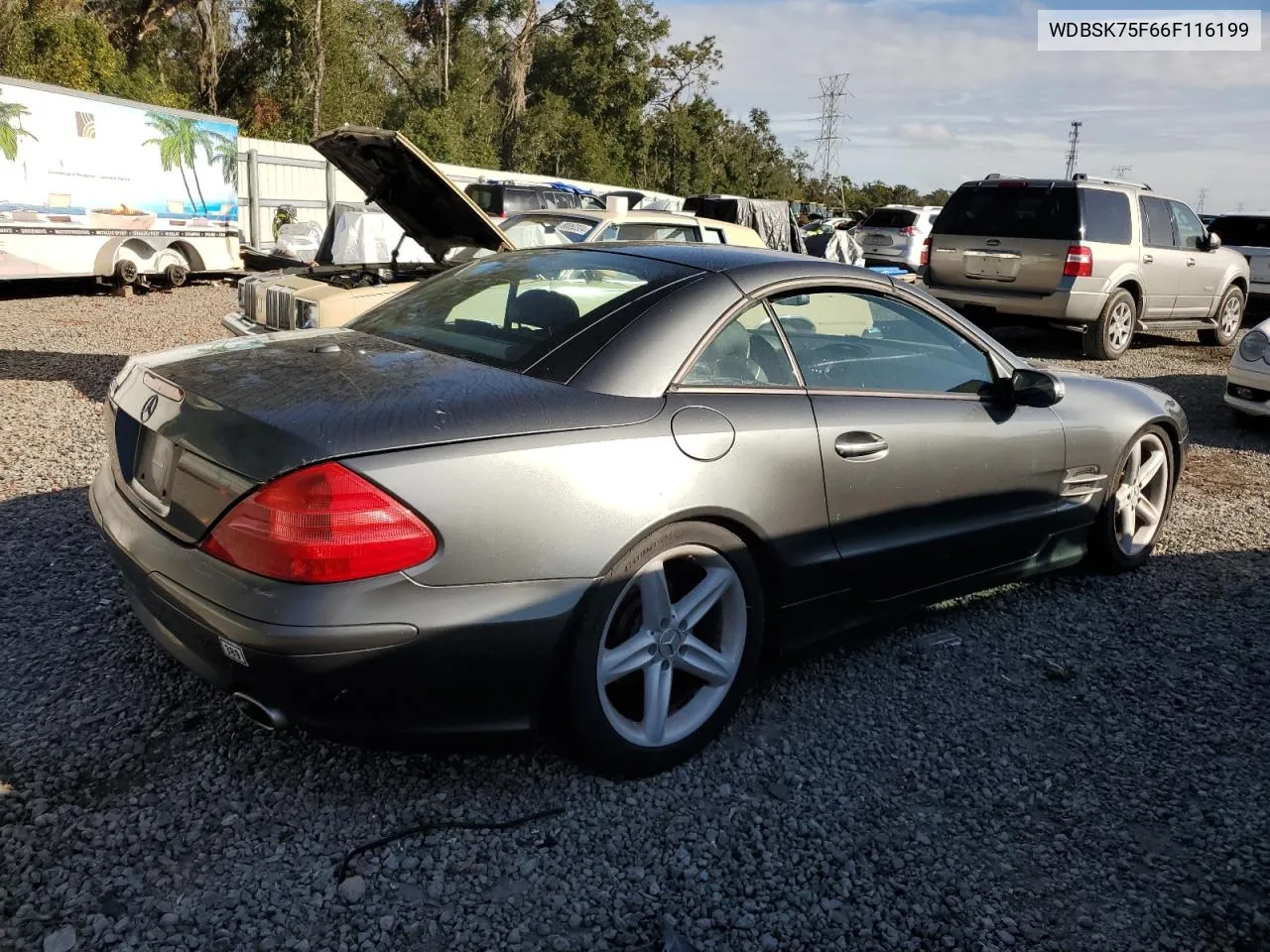 2006 Mercedes-Benz Sl 500 VIN: WDBSK75F66F116199 Lot: 80044204