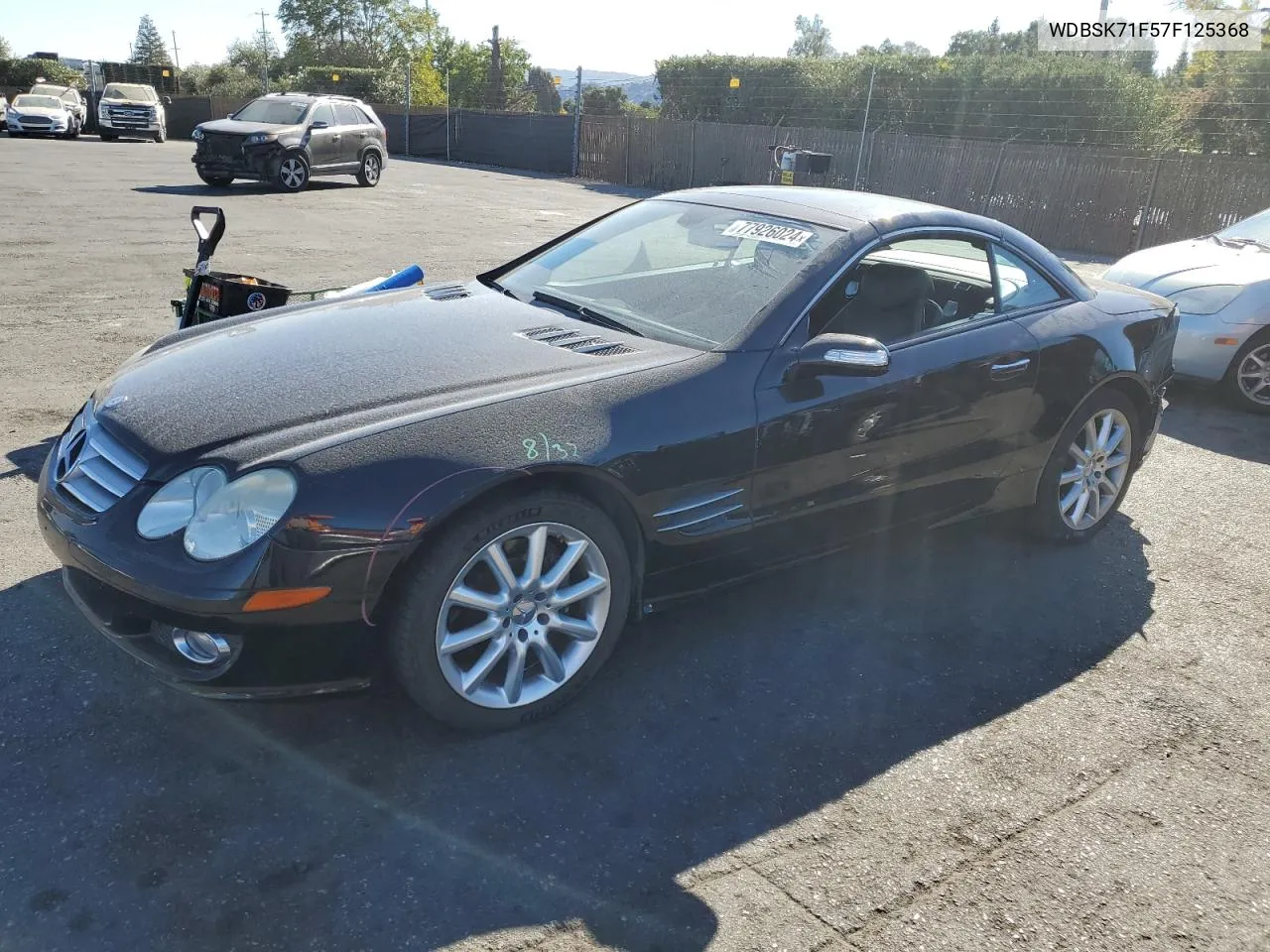 2007 Mercedes-Benz Sl 550 VIN: WDBSK71F57F125368 Lot: 77926024