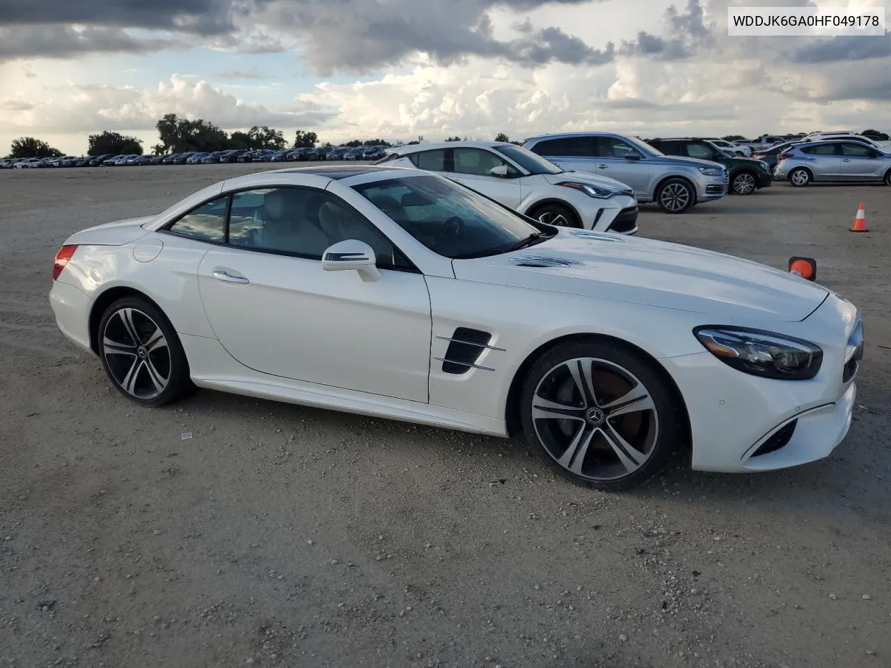 2017 Mercedes-Benz Sl 450 VIN: WDDJK6GA0HF049178 Lot: 74036774