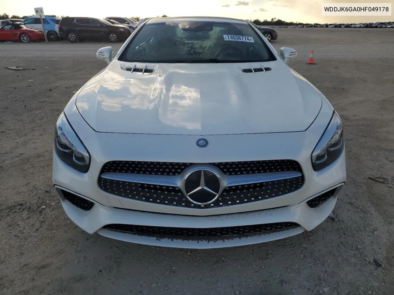 2017 Mercedes-Benz Sl 450 VIN: WDDJK6GA0HF049178 Lot: 74036774