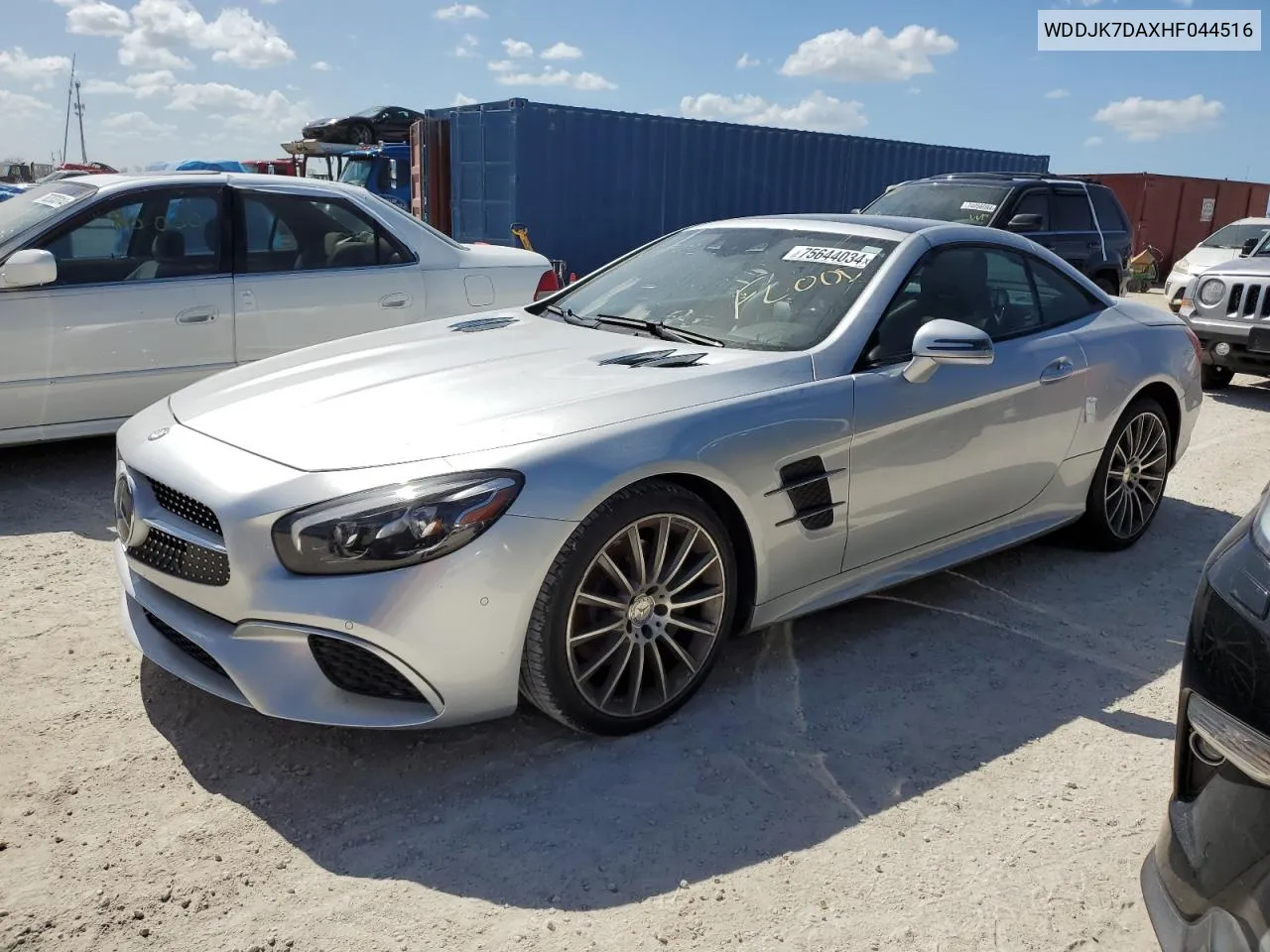 2017 Mercedes-Benz Sl 550 VIN: WDDJK7DAXHF044516 Lot: 75644034