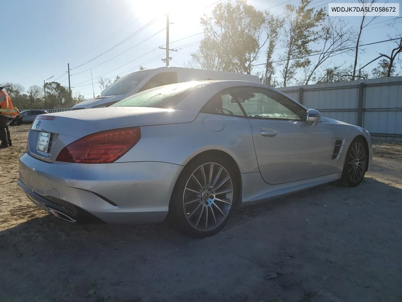 2020 Mercedes-Benz Sl 550 VIN: WDDJK7DA5LF058672 Lot: 77792114